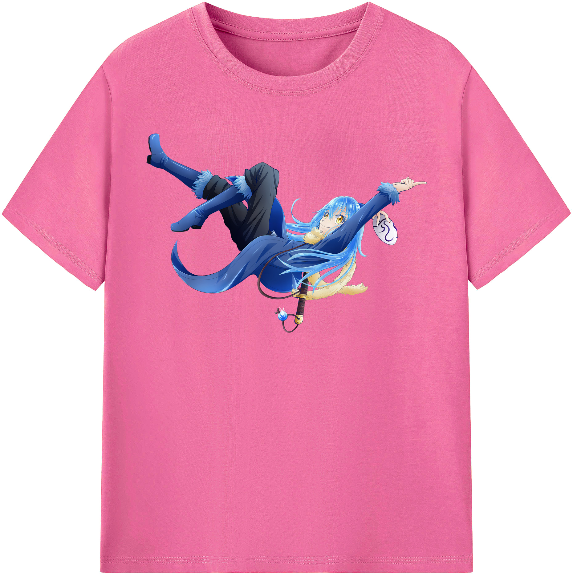 （画像用） 転スラ Regarding Reincarnated to Slime レディースカジュアルプリントTシャツ（綿100％）